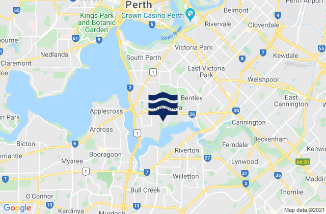 South Perth, Australia潮水