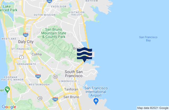 South San Francisco, United States潮水
