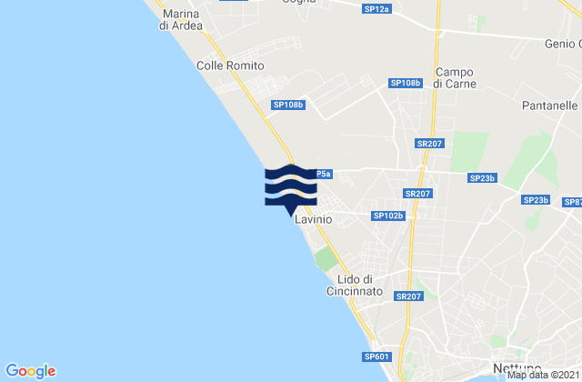 Spiaggia Lavinio, Italy潮水