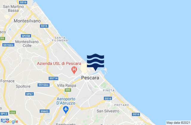 Spiaggia Pescara, Italy潮水