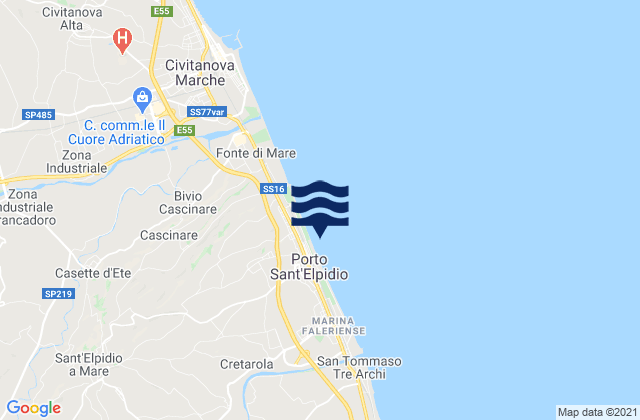 Spiaggia Porto Sant'Elpidio, Italy潮水