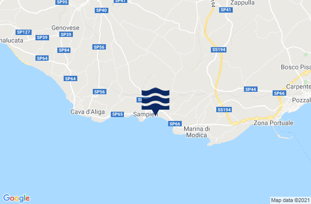 Spiaggia Sampieri, Italy潮水