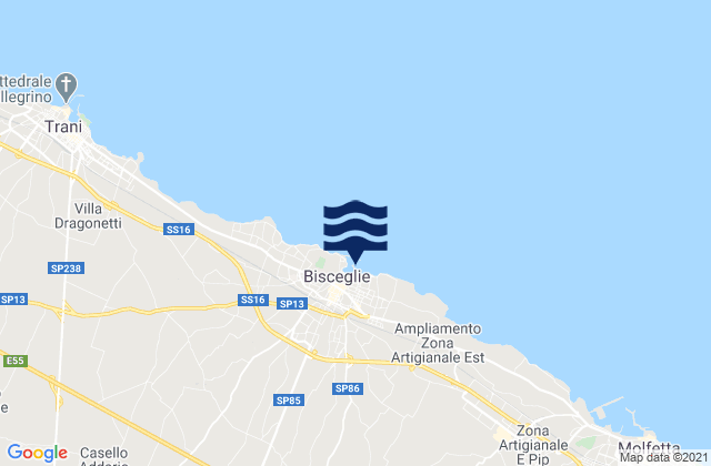 Spiaggia di Bisceglie, Italy潮水
