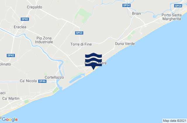 Spiaggia di Eraclea Mare, Italy潮水