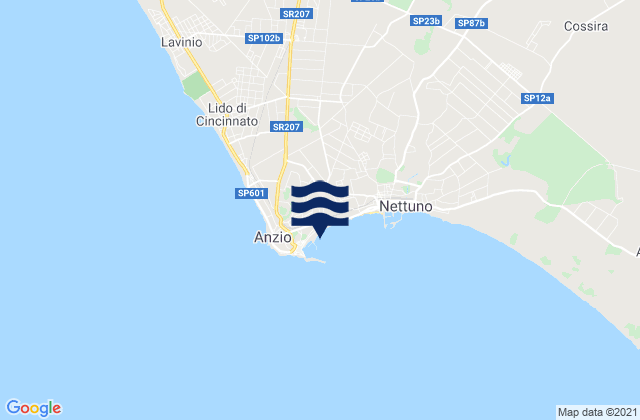 Spiaggia di Lavinio, Italy潮水