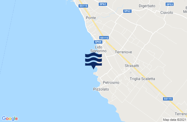 Spiaggia di Punta Parrino Sibiliana, Italy潮水
