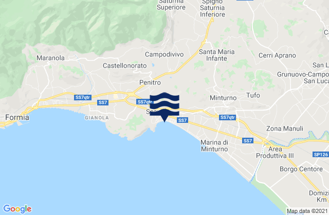 Spigno Saturnia Superiore, Italy潮水