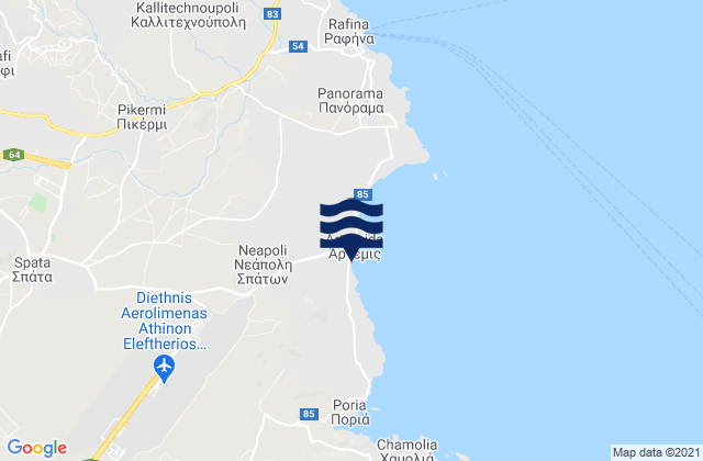 Spáta, Greece潮水
