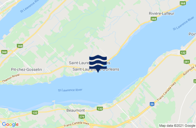 St-Laurent-Ile-Dorleans, Canada潮水