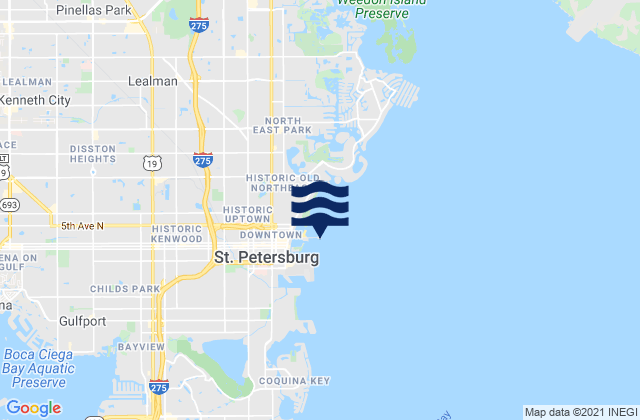 St Petersburg, United States潮水