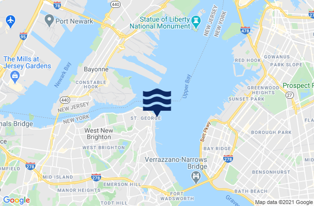 St. George (Staten Island), United States潮水