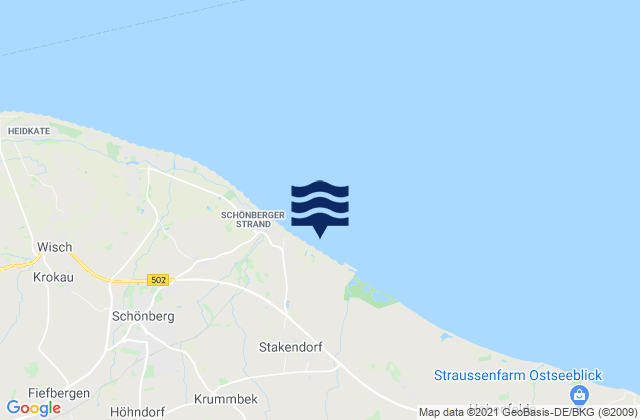 Stakendorf, Germany潮水