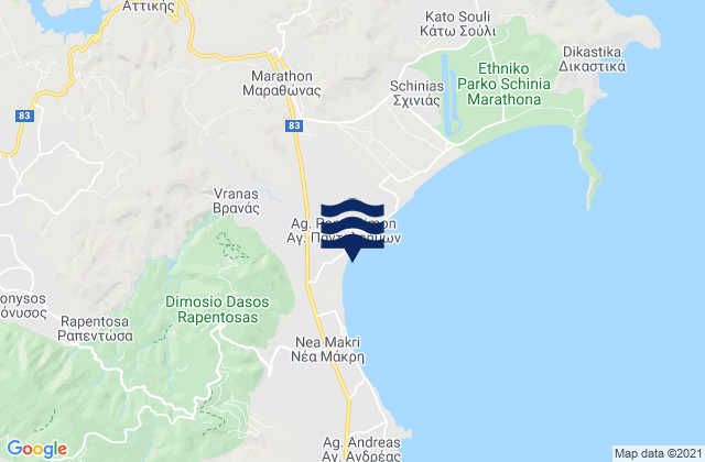 Stamáta, Greece潮水