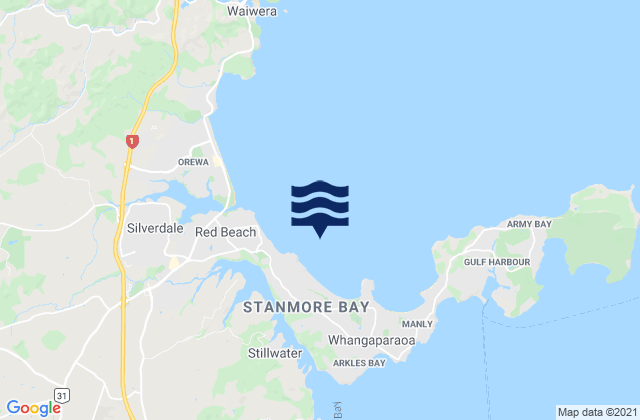 Stanmore Bay, New Zealand潮水