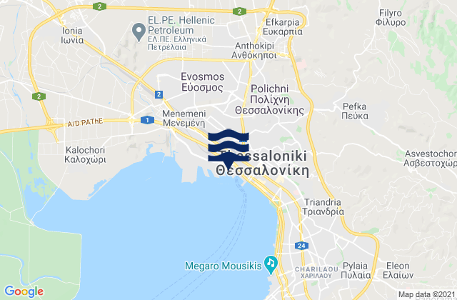 Stavroúpoli, Greece潮水