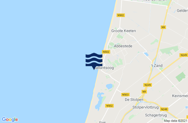Strandslag Callantsoog, Netherlands潮水