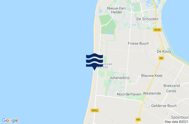 Strandslag Zandloper, Netherlands潮水