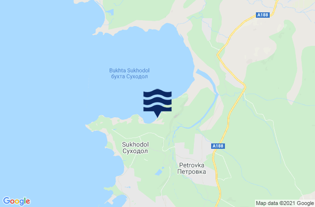 Sukhodol Bay Ussuri Bay, Russia潮水