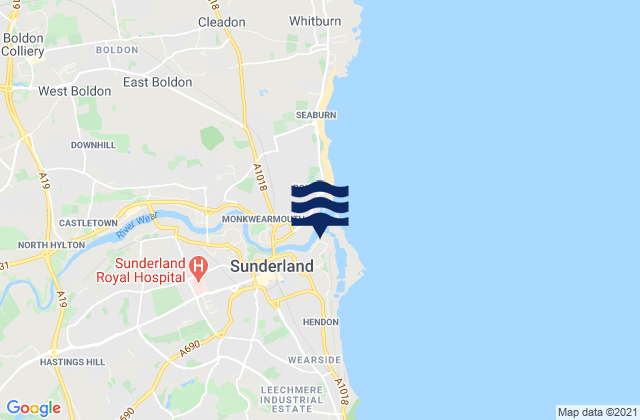 Sunderland, United Kingdom潮水