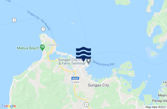 Surigao, Philippines潮水