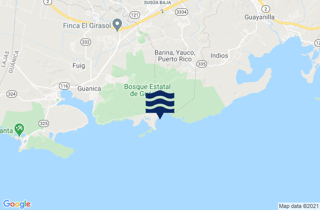 Susúa Baja Barrio, Puerto Rico潮水