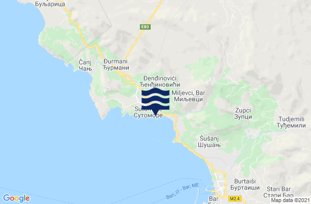 Sutomore, Montenegro潮水