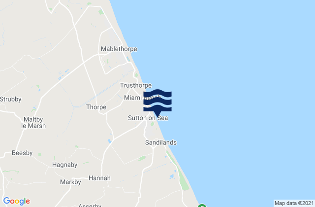 Sutton-on-Sea, United Kingdom潮水