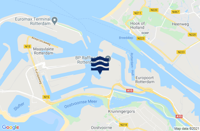 Suurhoffbrug noordzijde, Netherlands潮水