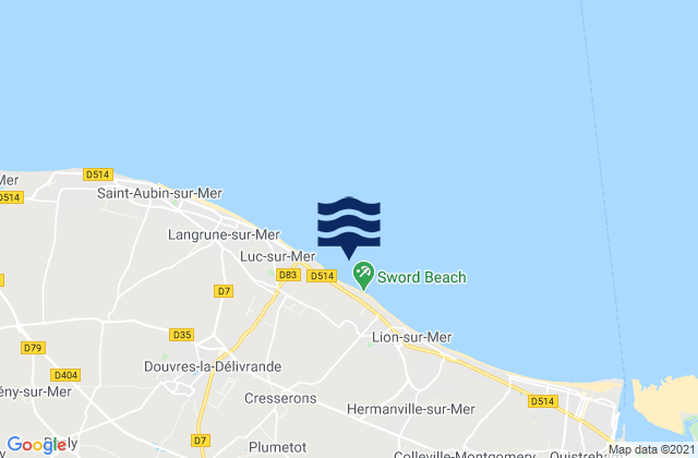 Sword Beach, France潮水