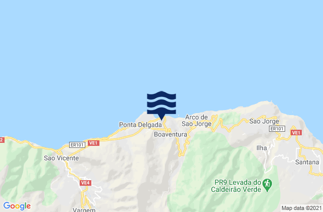 São Vicente, Portugal潮水