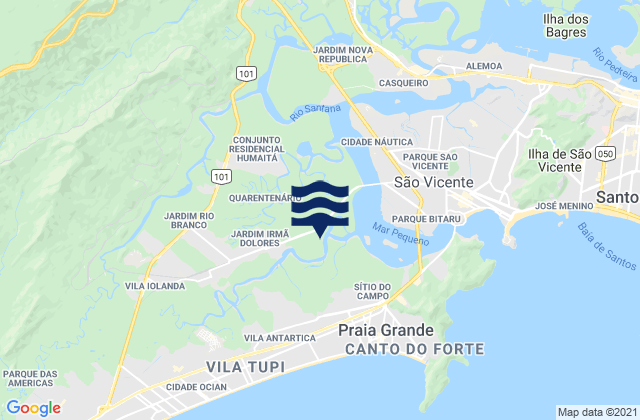 São Vicente, Brazil潮水
