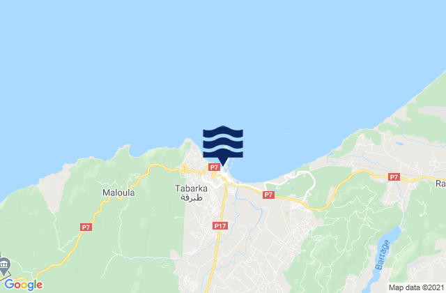 Tabarka, Tunisia潮水