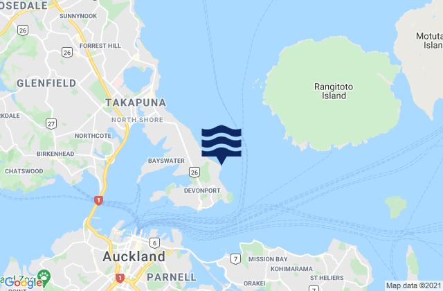 Takapuna Head, New Zealand潮水