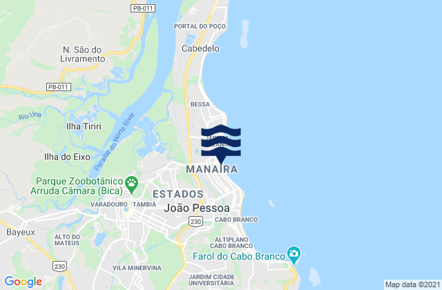 Tambau, Brazil潮水