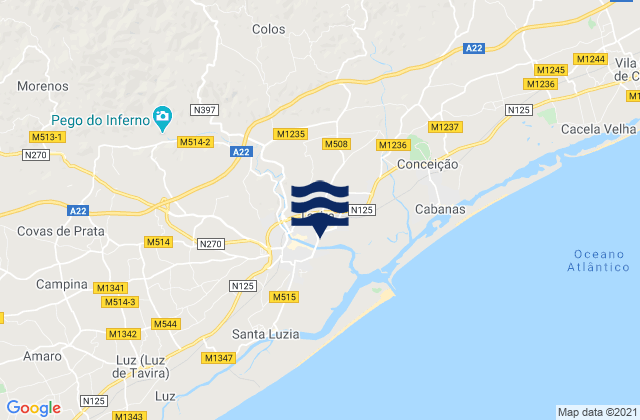 Tavira, Portugal潮水