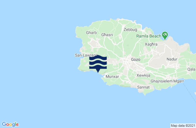 Ta’ Kerċem, Malta潮水