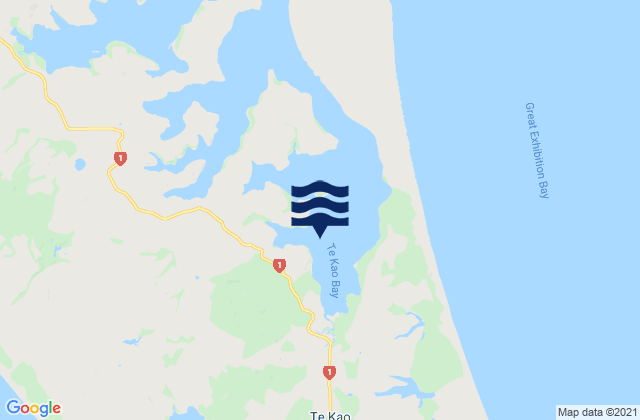 Te Kao Bay, New Zealand潮水