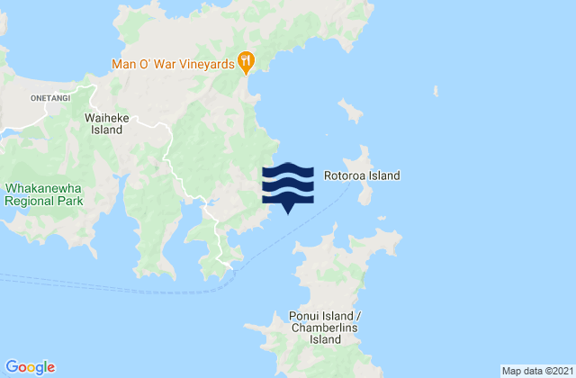 Te Kawau Bay, New Zealand潮水