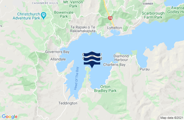 Te Wharau/Charteris Bay, New Zealand潮水
