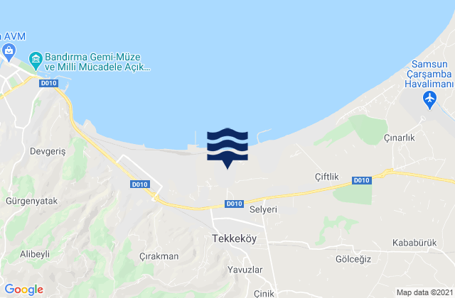Tekkeköy, Turkey潮水