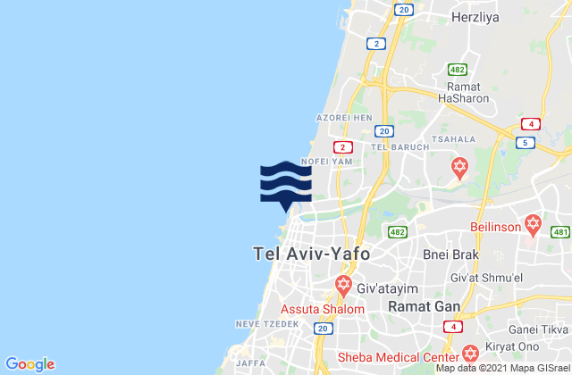 Tel Aviv District, Israel潮水
