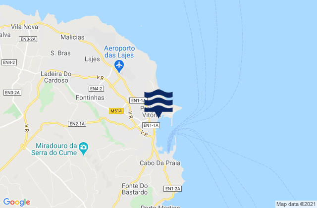 Terceira - Praia Vitoria, Portugal潮水