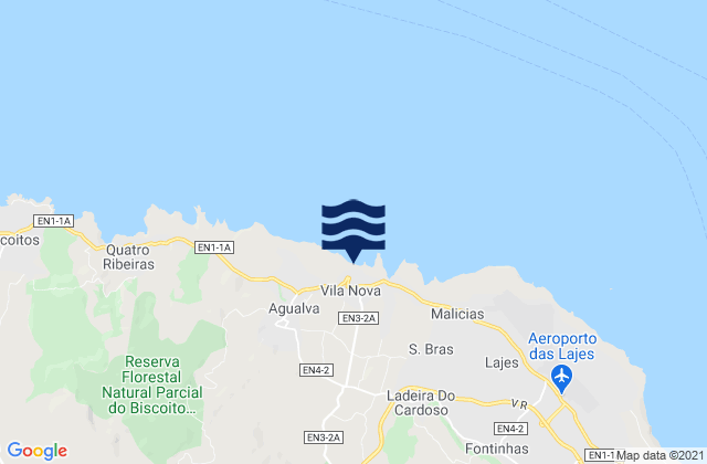 Terceira - Vila Nova, Portugal潮水