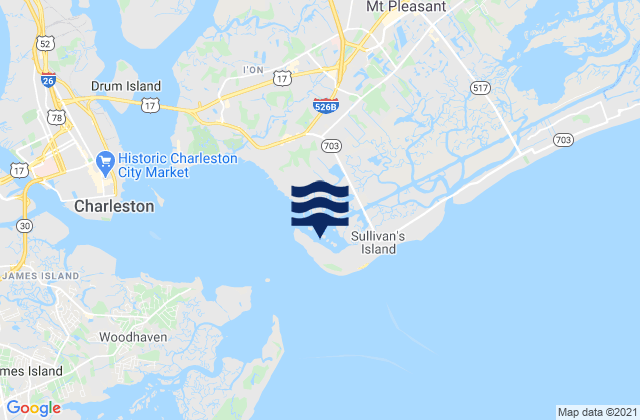 The Cove (Fort Moultrie), United States潮水