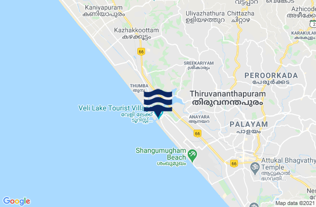 Thiruvananthapuram, India潮水