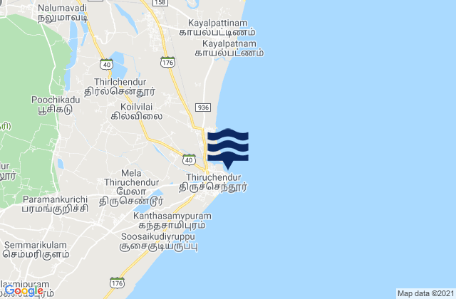 Tiruchendur, India潮水