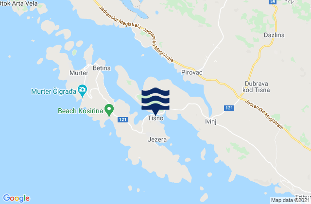 Tisno, Croatia潮水