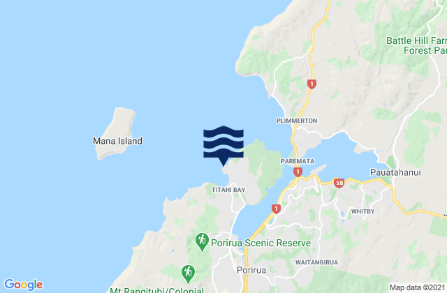 Titahi Bay, New Zealand潮水