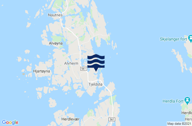 Tjeldstø, Norway潮水