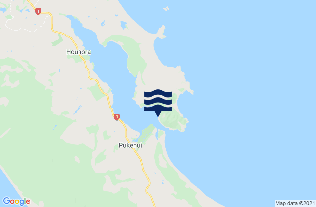 Tokoroa Island, New Zealand潮水